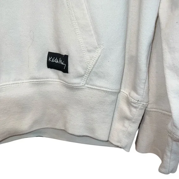 Keith Haring Graphic Hoodie Pullover Sweatshirt Size L Streetwear Artsy W/Flaw - Picture 3 of 10